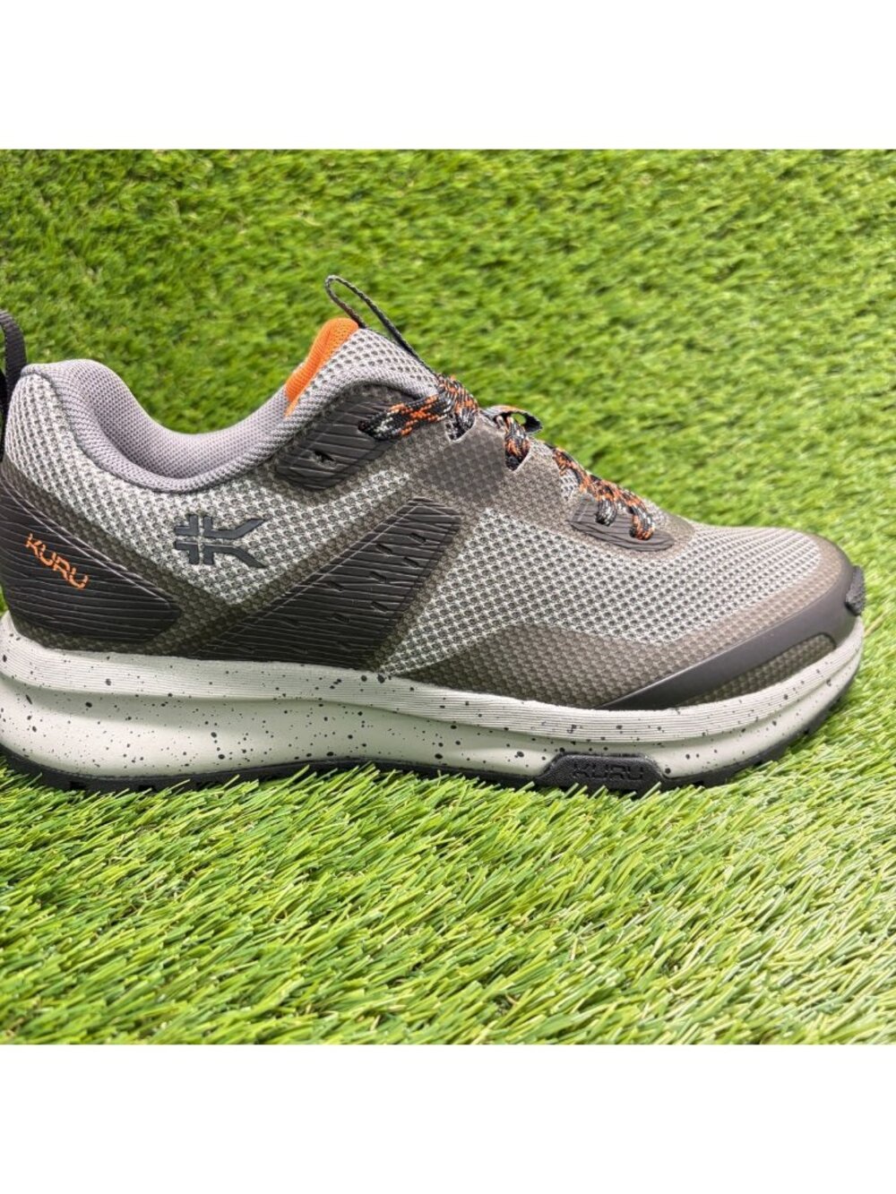 Kuru Atom Mens Size 7 Gray Black Athletic Trail Running Walking Shoes Sneakers